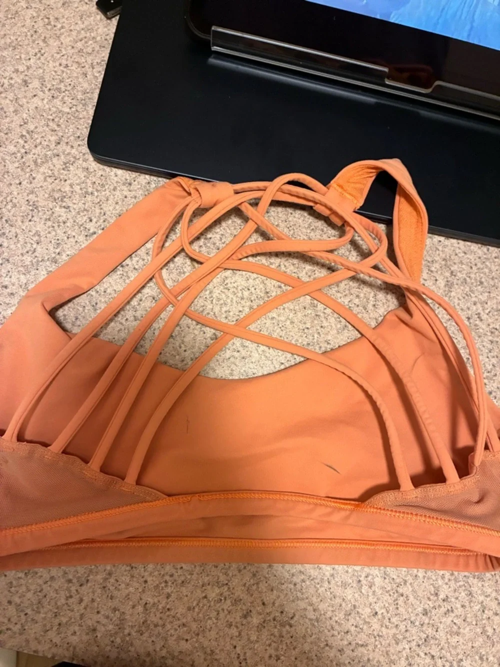 lululemon athletica Strappy Sports Bra in Bright Orange - Picture 7 of 7